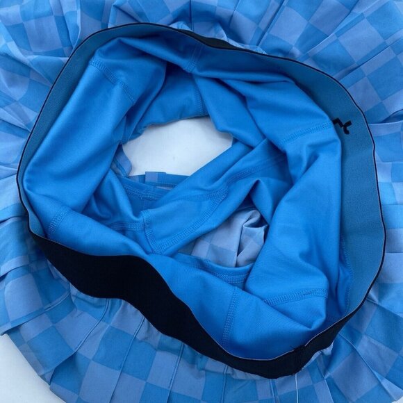 Joy Lab Size XL Pleated Mini Tennis Skort Activewear Blue Checkered Preppy NWT - Picture 7 of 10